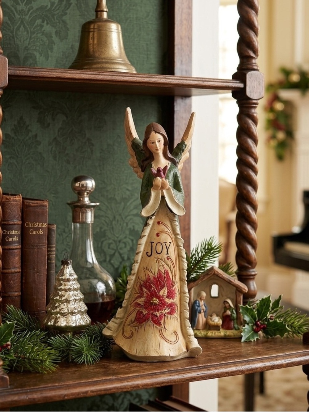 Vintage Christmas angel figurine (JOY)